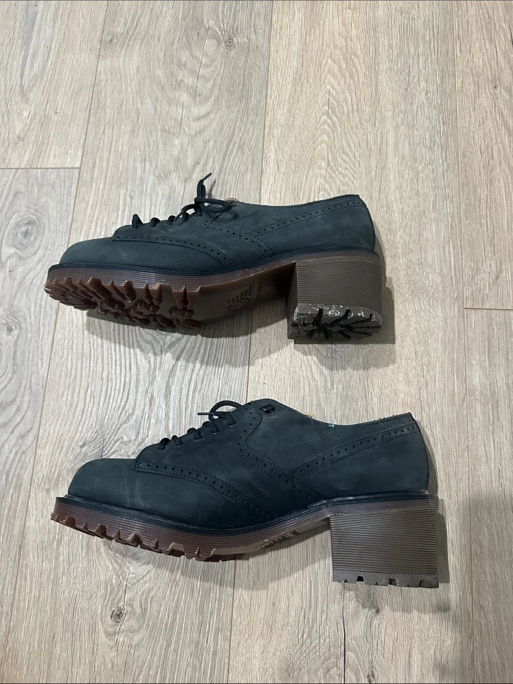 Dr. Martens Black Leather Derby Shoes with Lace-Up Closure